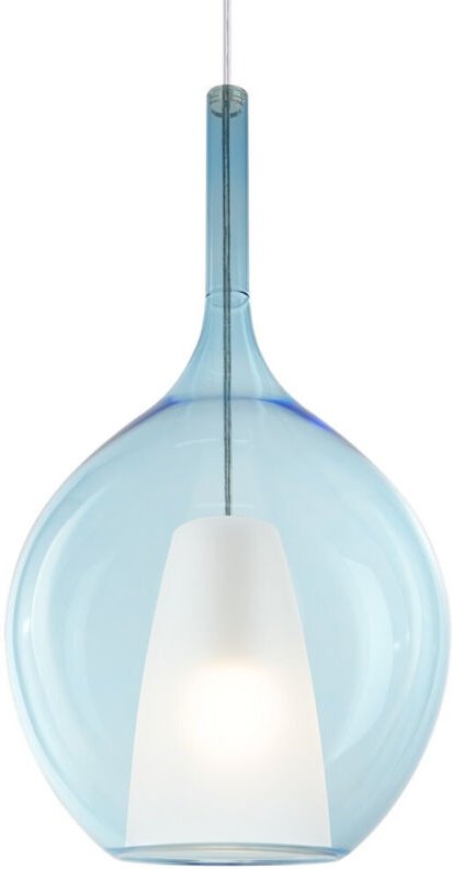 Ideal Lux KALIQUE 28 cm Kugelkuppel-Pendelleuchte, Himmelblau, 1x E27