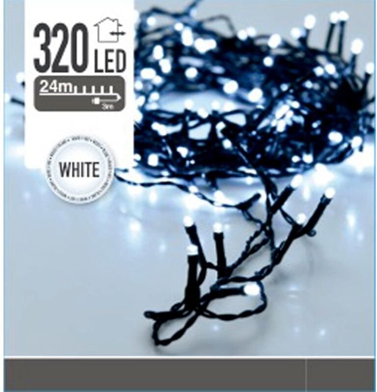 320 leds feste girlande weiss kalt 220v 27m ip44