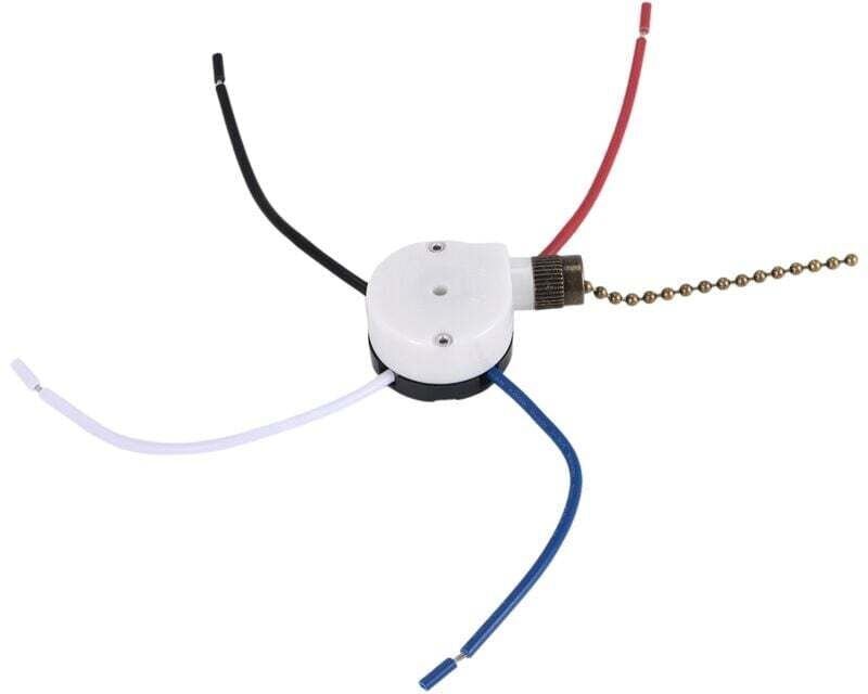 ZingEar ZE-208S E89885 3-stufiger 4-adriger Zugkettenschalter für Deckenventilatoren, Bronze