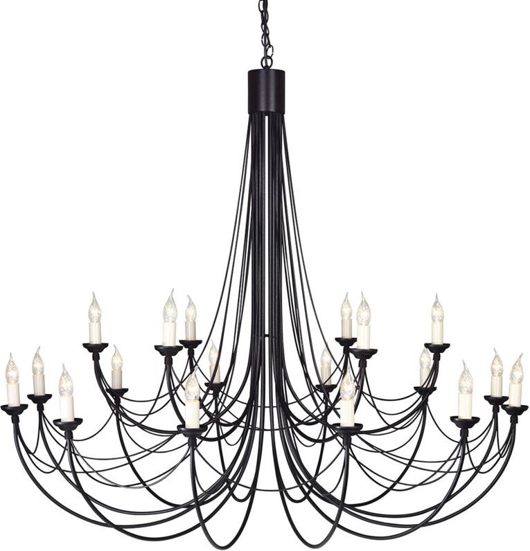 Elstead Carisbrooke - 18 Light Candle Chandelier Schwarz