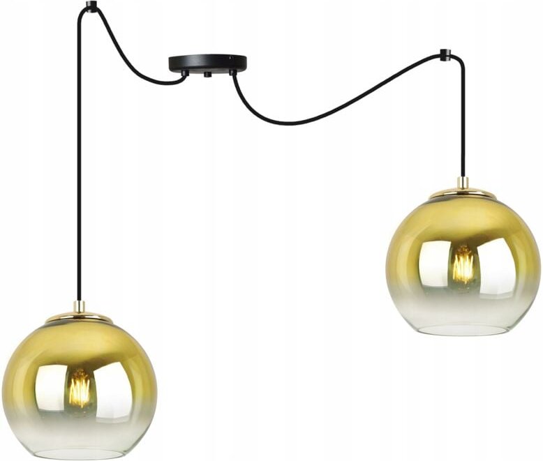 Hängelampe, Deckenleuchter, goldener Lampenschirm, 15 cm