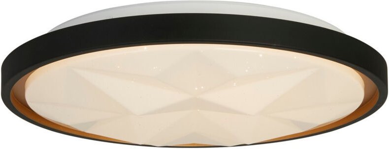 Searchlight Satellite LED-Deckenleuchte, Schwarz mit Diffusor in Sternoptik