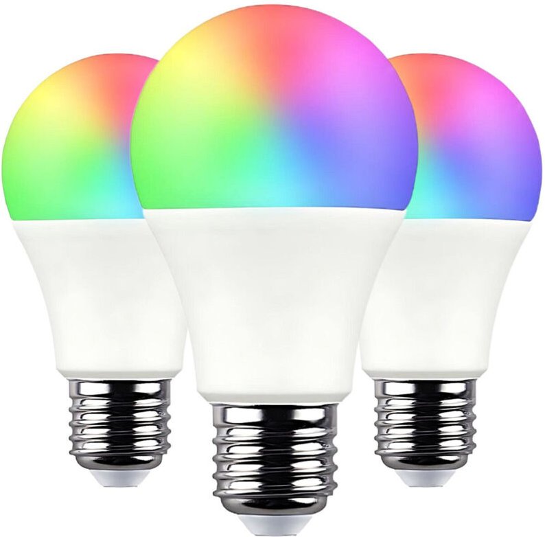 Thumbnail - 7hsevenon - 3er-Pack Standard Smart WiFi LED-Lampen E27, 10 w, entspricht 60 w, 806 lm, rgbww, dimmbar über Smartphone/A...