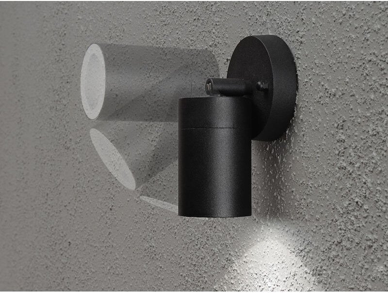 Konstsmide - led Außenwandleuchte Downlight schwenkbar, Höhe 15cm, Schwarz