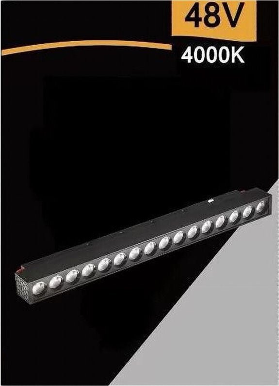 Trade Shop Traesio - Trade Shop - led 18W magnetische barraft für monofase 48V light 4000K 3000K FR-18W -