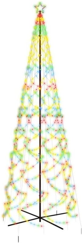 Vidaxl - LED-Weihnachtsbaum Kegelform Mehrfarbig 1400 LEDs 160x500 cm