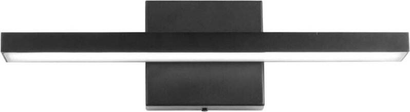 Moderne schwarze 15,7 Zoll 9W LED-Wandleuchte aus mattiertem Aluminium für Badezimmer, Wandleuchte, 6000K Kaltweiß