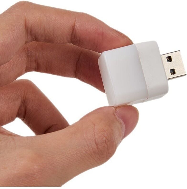 Kleine 5V-USB-LED-Nachtlampe, USB-Stecker, Netzteil/Ladegerät für Laptop/PC, Mini-Buchlampe, Augenschutz, quadratische L...