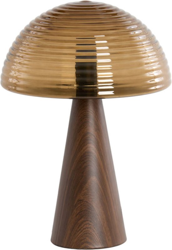 Tischlampe - Mueda - braun - glas metall - - Light&living