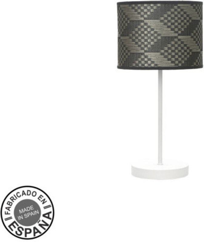 Fashion Tischlampe 1xe14 weiß/tetrisgrau 42x17x17cm