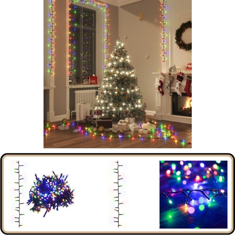 LED-Lichterkette mit 3000 LEDs Mehrfarbig 65 m pvc - Weihnachtsbeleuchtung - LED-Lichtring - Lichterkette - Multicolor B...