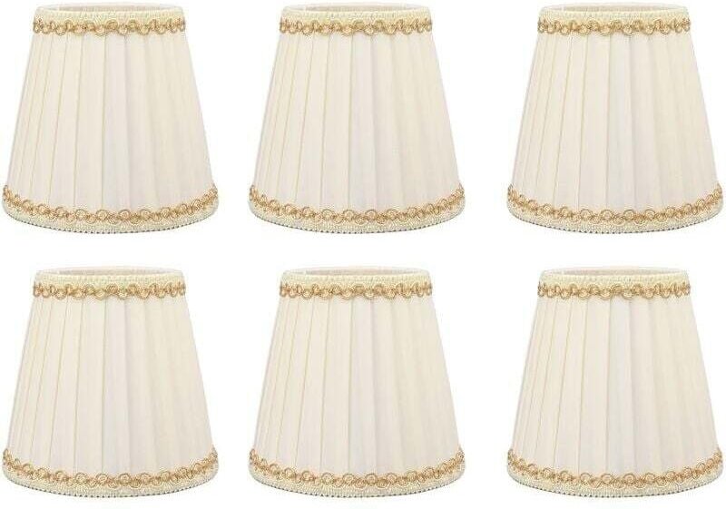 6-teiliges Set kleiner Lampenschirme im modernen Stil, mit aufsteckbaren Stofflampenschirmen, geeignet für Wand- und Tis...