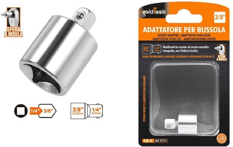 Thumbnail - Trade Shop - ADATTACCO QUADRATO 1/4" PER CHIAVIA 3/8 -