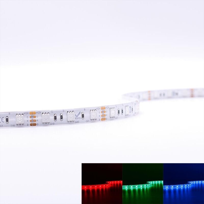 Thumbnail - Strip 12V 5M 14,4W/m 60LED/m 10mm - Lichtfarbe: RGB - Schutzart: IP65