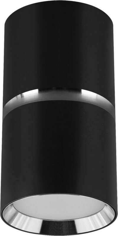 Deckenaufbauleuchte, Rundrohr, DIOR DWL GU10, schwarz/chrom