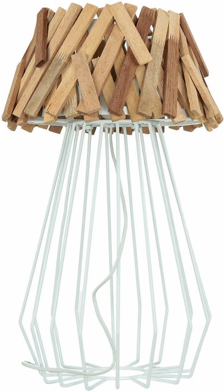 Tischlampe Treibholz Metall 58 cm Nachttisch Wohnzimmer E27 Tischleuchte ONUMA