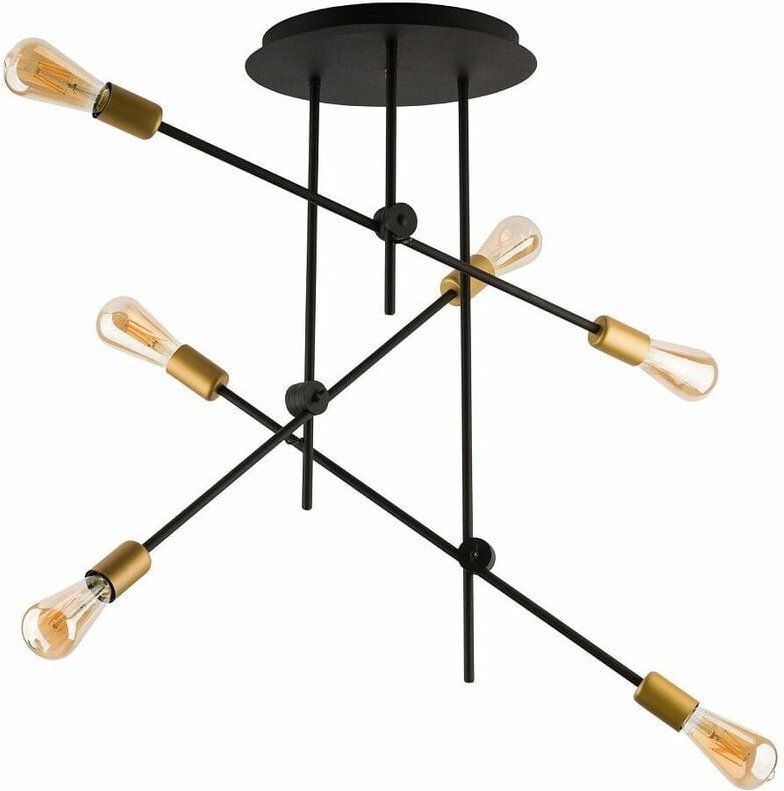 Licht-erlebnisse - Deckenleuchte Axis Schwarz Metall