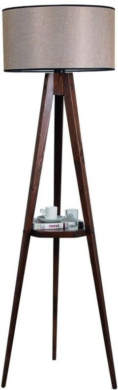 Modell 1 Stehlampe aus beigefarbenem Holz