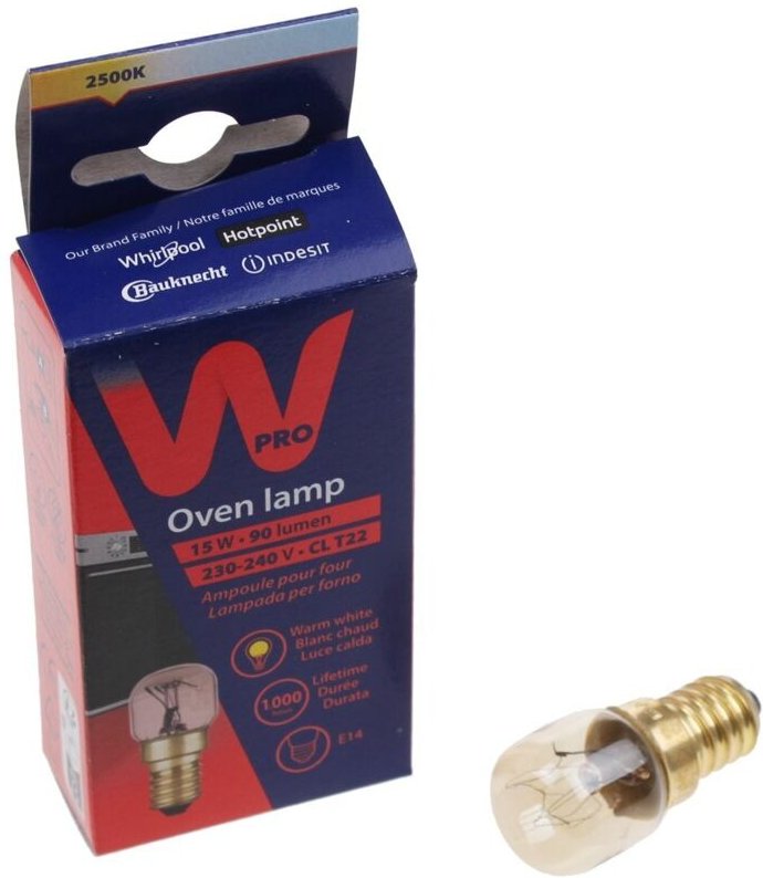 Whirlpool - backofen lampe t22 230-240v 15w e14s brass c - c00863216 - 8053190526586