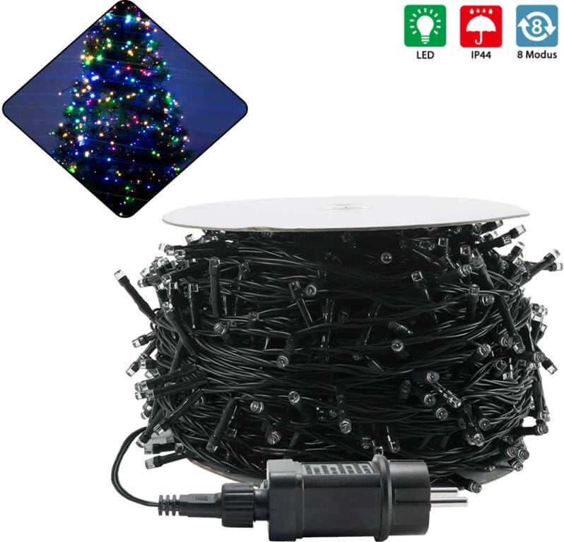 Thumbnail - Outdoor-Lichterketten 100m LED Lichterkette Lichterwand Bunt Lichtervorhang 8 Leuchtmodi IP44 Wasserfest Innen/Außen, We...