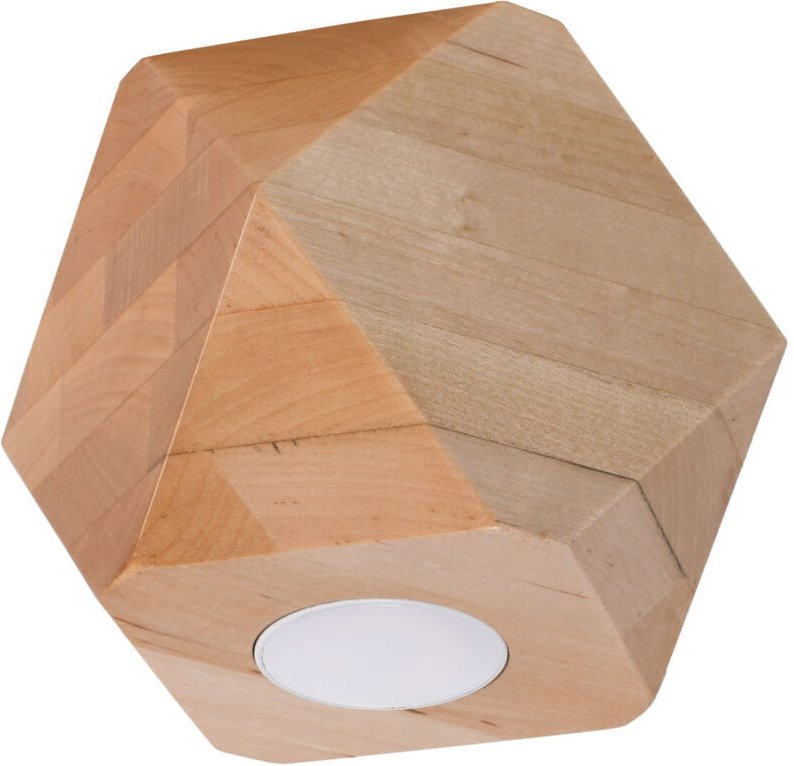 Sollux Lighting Woody Aufbau-Downlight, Naturholz, 1x GU10