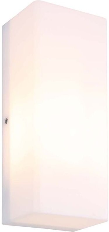 Außenwandleuchte Außen Wandlampe Fassadenleuchte Kunststoff weiß opal B 25 cm