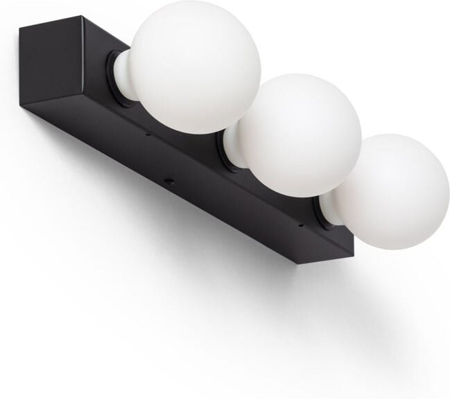 Wandleuchte Badezimmer Metall 3 Strahler Aizkra Schwarz