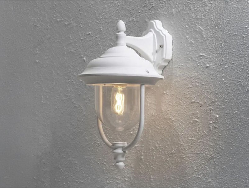 Konstsmide - Außen Wandlaterne parma hängend im Landhausstil, weiß, Höhe 46cm