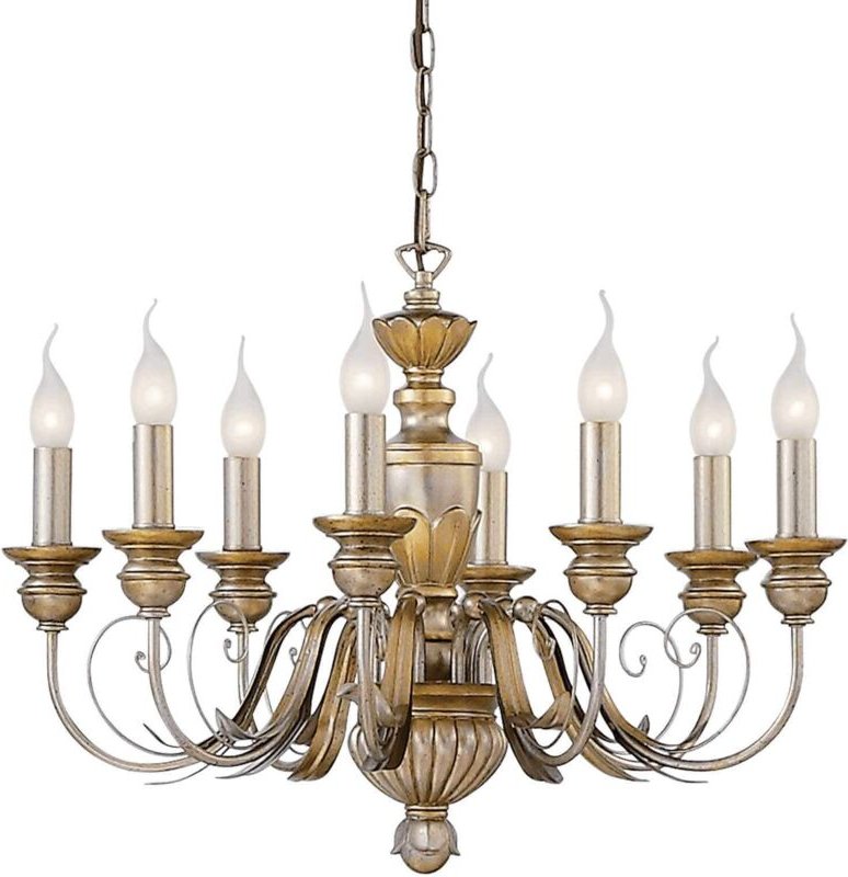 Ideal Lux - Dora - 8 Leichter Kronleuchter Antik Messing Finish, E14