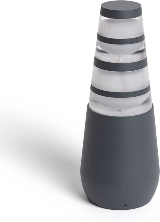 Efectoled - LED-Bodenleuchte Außen 8W Aufbau Fuß 38cm Double-Dareh Dunkles Grau