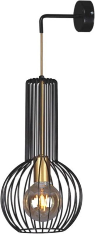 Moderne schwarze Wandleuchte Kaja ARVI BLACK K-4523