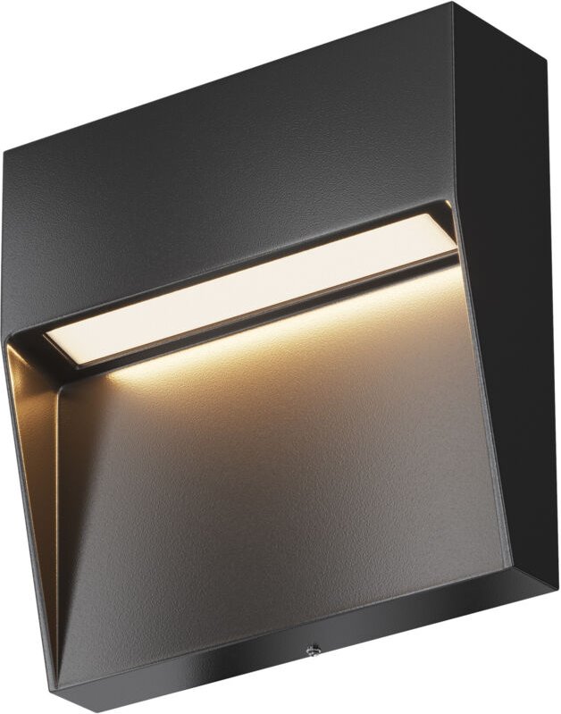 Maytoni Mane Square Außenwandleuchte Schwarz 3000K 100lm IP54