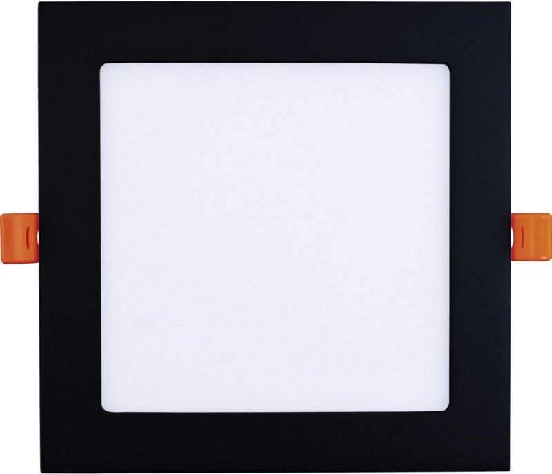 Led Spot - Einbaustrahler 15W 4000K neutralweiß ohne Led-Punkte - Led Deckenspot 172x172mm, schwarz 230V