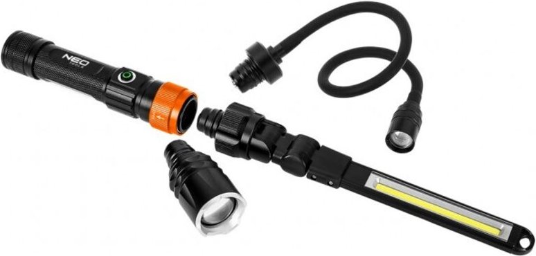 NEO TOOLS 3-in-1 Lampe – tragbar, multifunktional, LED