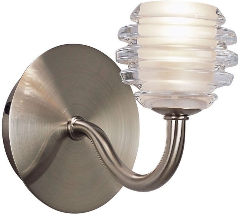 Inspired Sphere Wandleuchte geschaltet G9, satiniertes Nickel