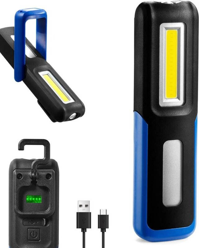 Wiederaufladbare LED-Taschenlampe mit Magnetlicht, tragbare Arbeitsleuchte für Mechaniker, zuverlässige und superhelle K...
