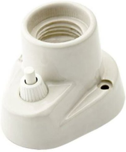 Fai porzellan lampenfassung - mit schalterfassung e27 0070