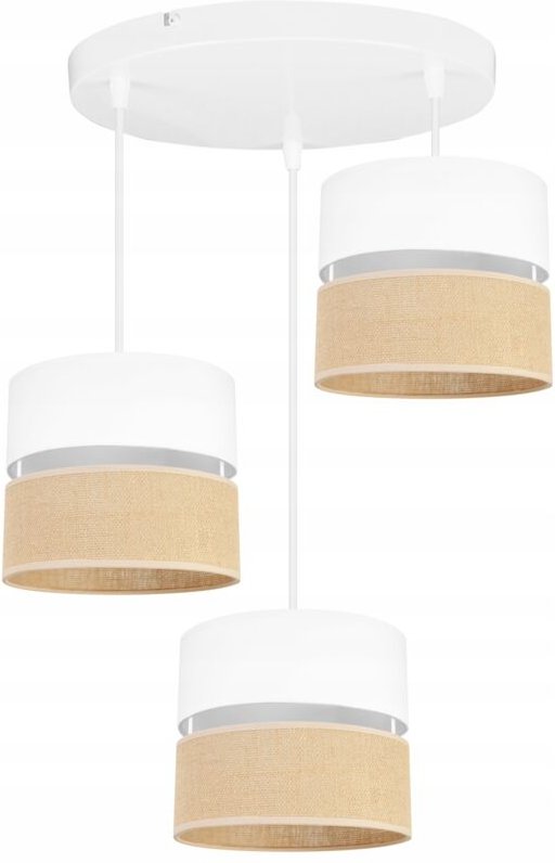 Hängelampe, Deckenleuchter, Lampenschirm 20 cm, weiß