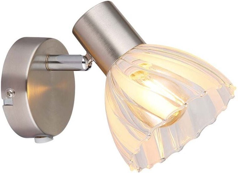 Wandleuchte Wandlampe Schlafzimmerleuchte silber 1 flammig Spot schwenkbar