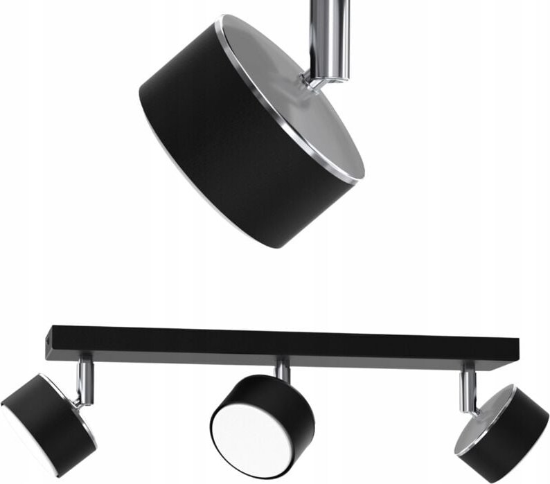 Deckenleuchte Schwarz Chrom Bewegliche Led Gx53 Polnische Lampe