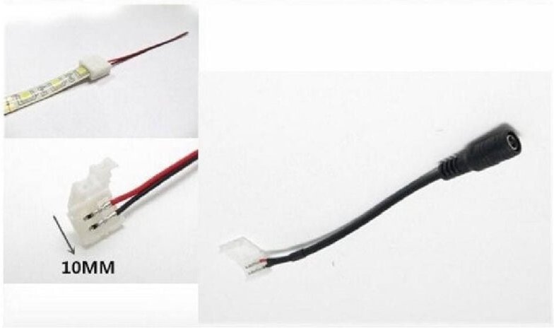 Thumbnail - Trade Shop Traesio - Trade Shop - led 10MM clip 2 pin jack für strip led 10MM-DC -