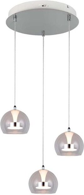 Pendelleuchte Hängeleuchte verstellbar CCT chromfarben Switch-Dimmer D 42 cm