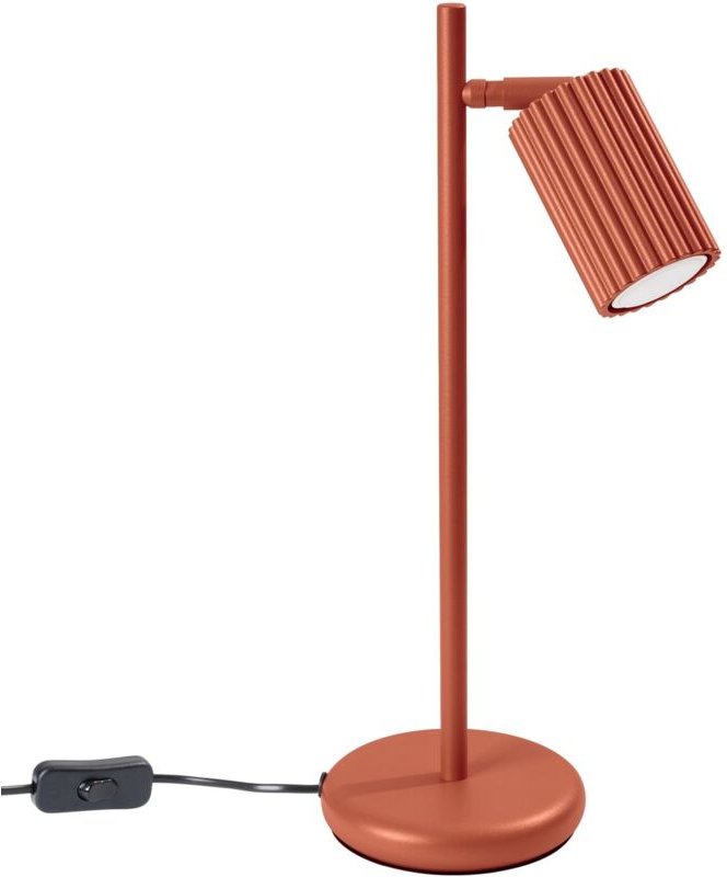 Schreibtischlampe Aluminium GU10 verstellbar 43 cm hoch Ockerrot Modern Tischleuchte