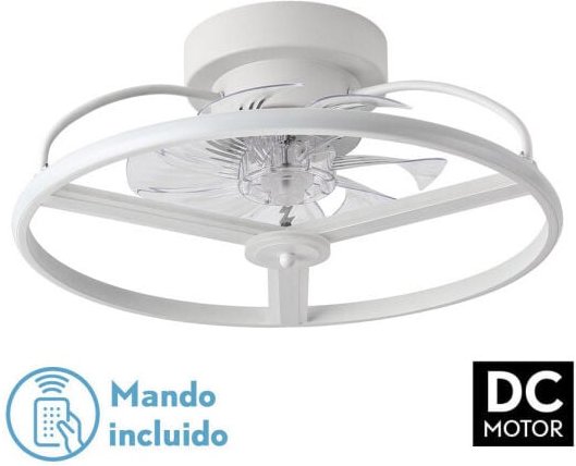 Thumbnail - FABRILAMP Ventilator 60w Dc Bora White 8 Blades Transp. 18x50x50cm 6Vel. 3 Farben / Erdbeben, Memory, Timer und Intensit...
