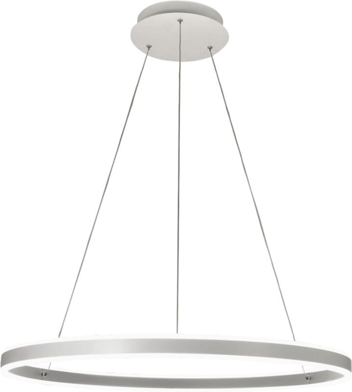 Palau led Pendelleuchte 64W 3000K Dimmbar Ø80 cm Silber - Kronleuchter aus Metall und Methacrylat