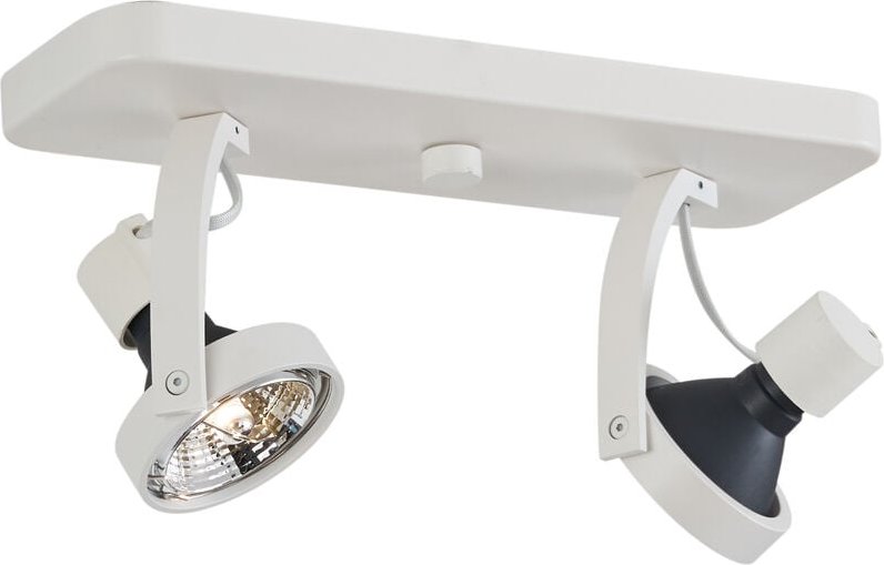 Design Deckenstrahler Weiß GU10 70mm 2-flammig Verstellbar - Vo