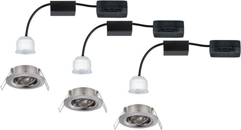Paulmann - 92973 ebl Nova mini Plus Coin LED-Einbauleuchte 3er Set 4.20 w Eisen