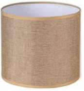 Senko - Zylindrischer lampenschirm jin clamp braun 14dx14dx13h cm gewebter jute-sack stoff