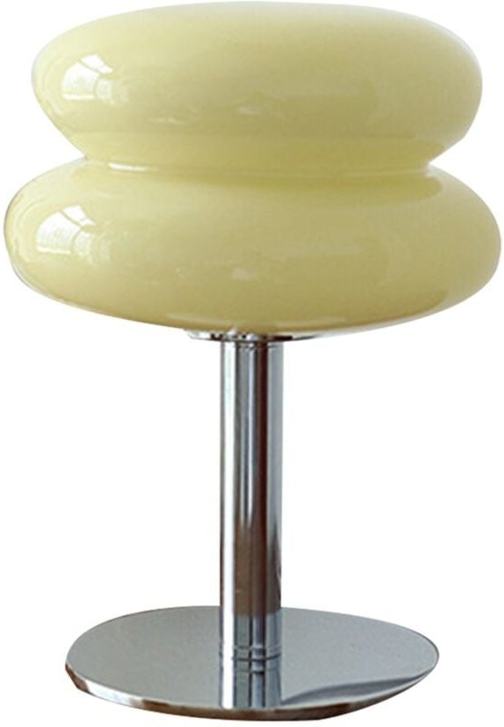 Eiertarte Tischlampe für Mädchen energieeffizientes weiches Licht süßes Glas usb Desk Schlaflohnschalter Beige Beige - E...