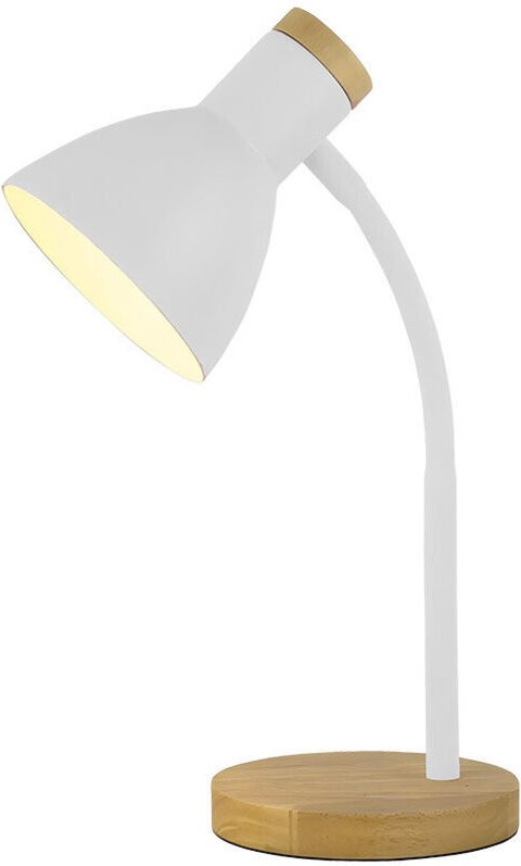 Epiro Schreibtischlampe 1xe27 weiß/buche 40x15x15cm
